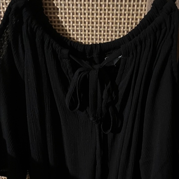 Black Cold Shoulder Cover Up - Picture 3 of 5